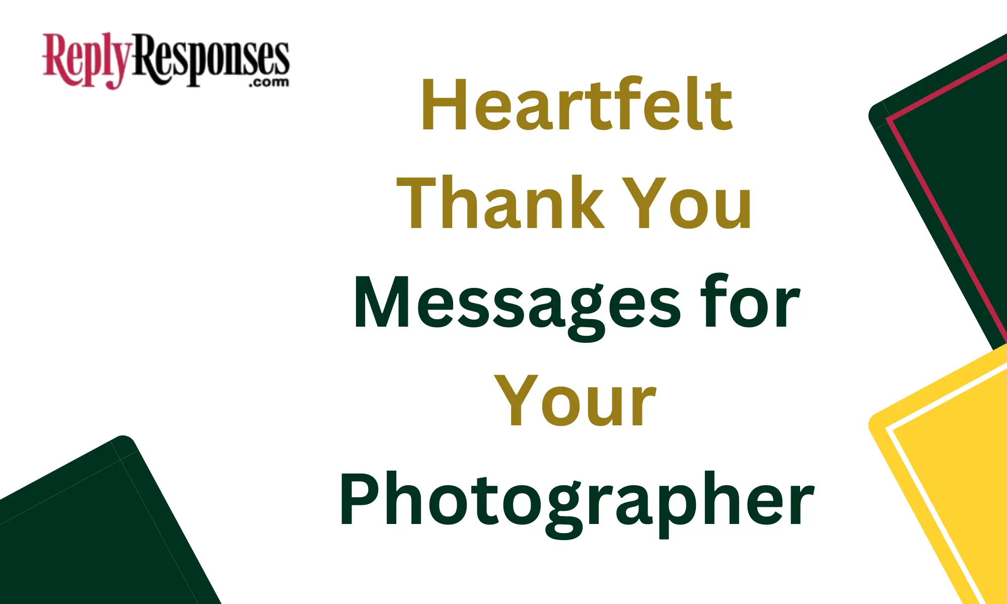 Heartfelt Thank You Messages for Your Photographer