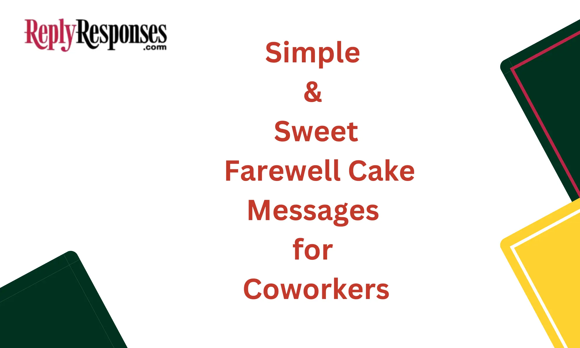 Simple & Sweet Farewell Cake Messages for Coworkers