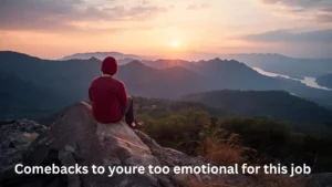 comebacks to youre too emotional for this job
