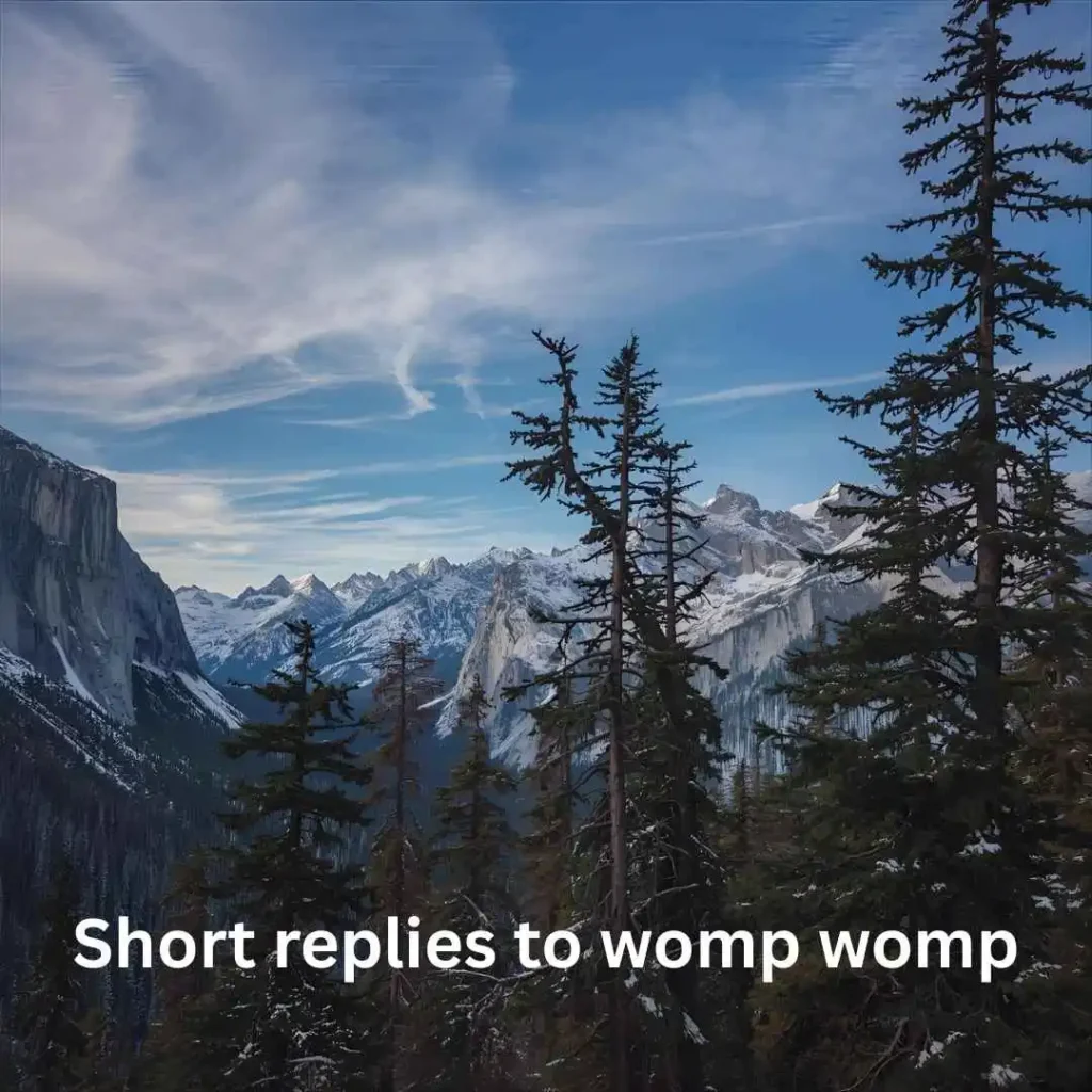 Short replies to womp womp