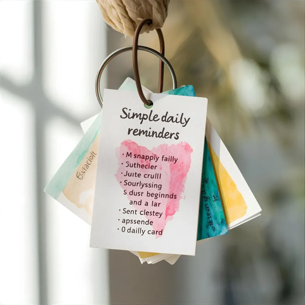 Simple daily reminders he can carry with him
