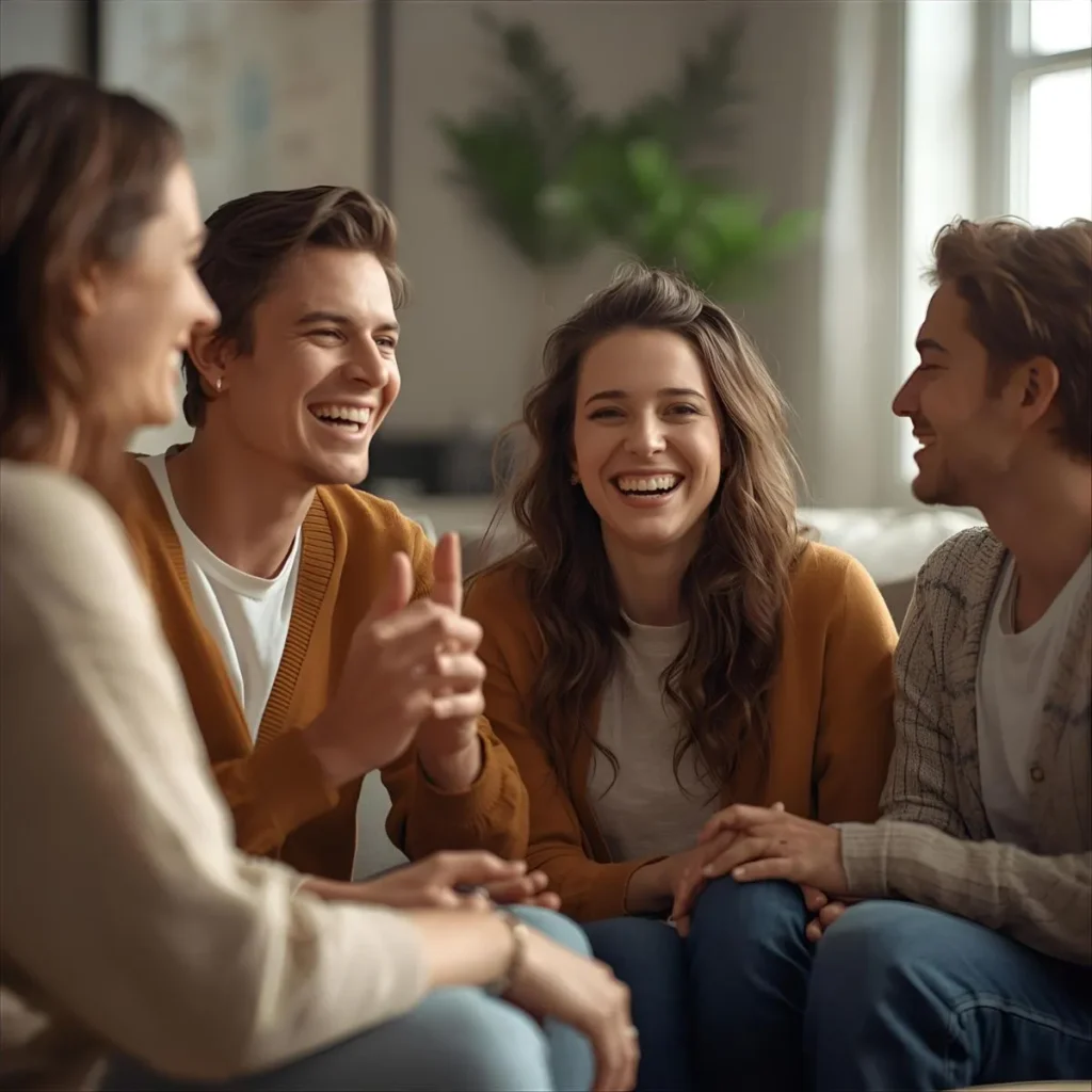 Friendly responses for pals and family