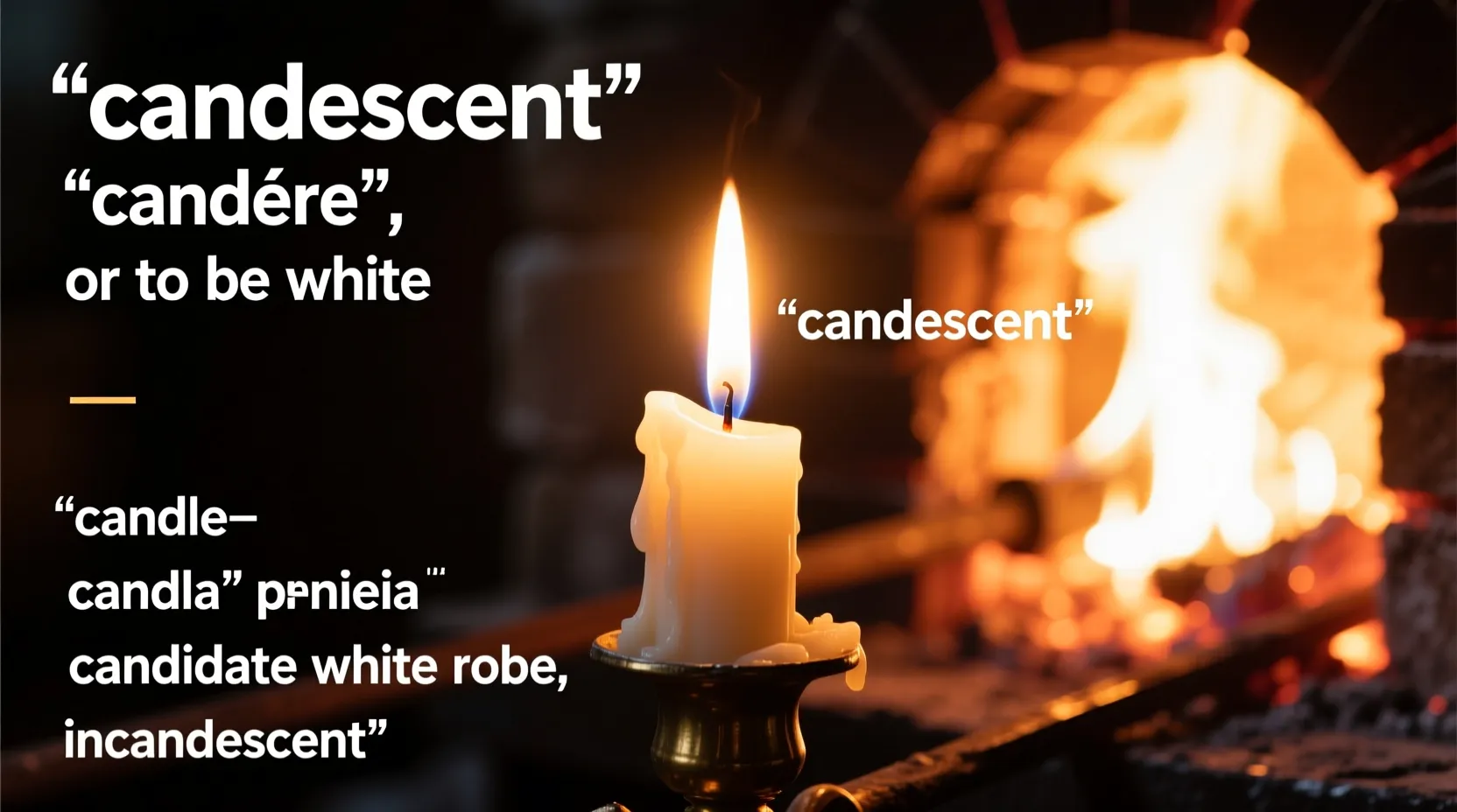 what does the root cand mean in the word candescent