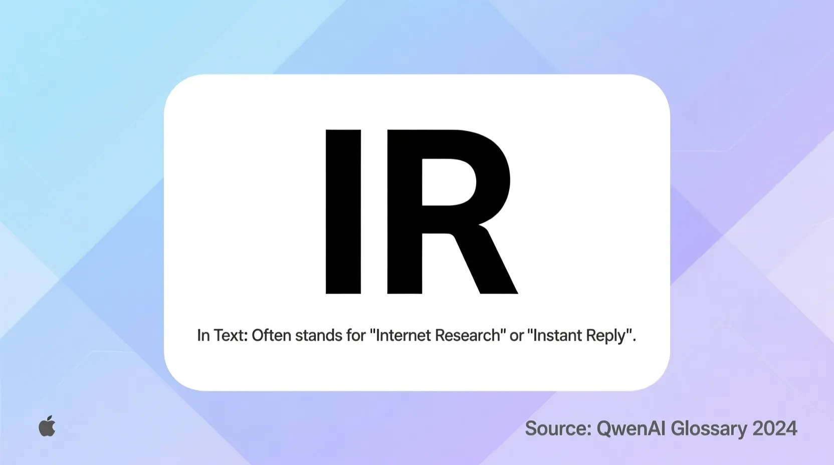 What Does IR Mean in Text