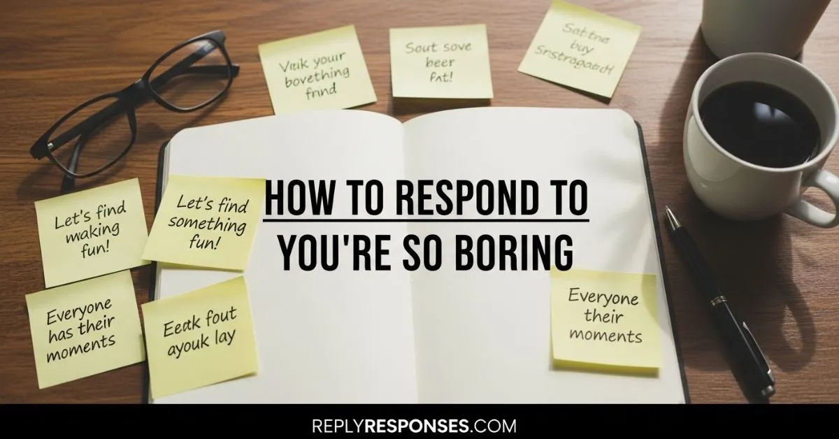 How to Respond to Youre So Boring