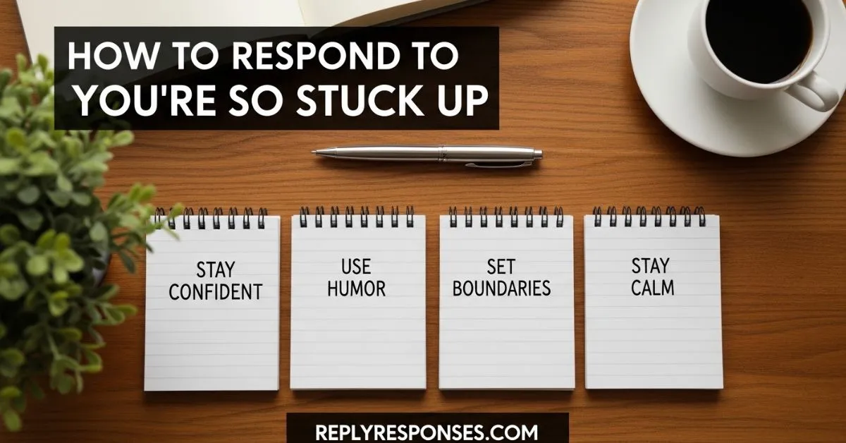 How to Respond to Youre So Stuck Up